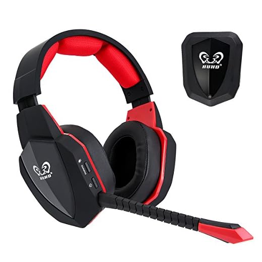 2.4G USB Optical Wireless Gaming Headset for PS4 and PC, Soft Leather Earmuffs and Rechargeable Battery (Not for Xbox One)