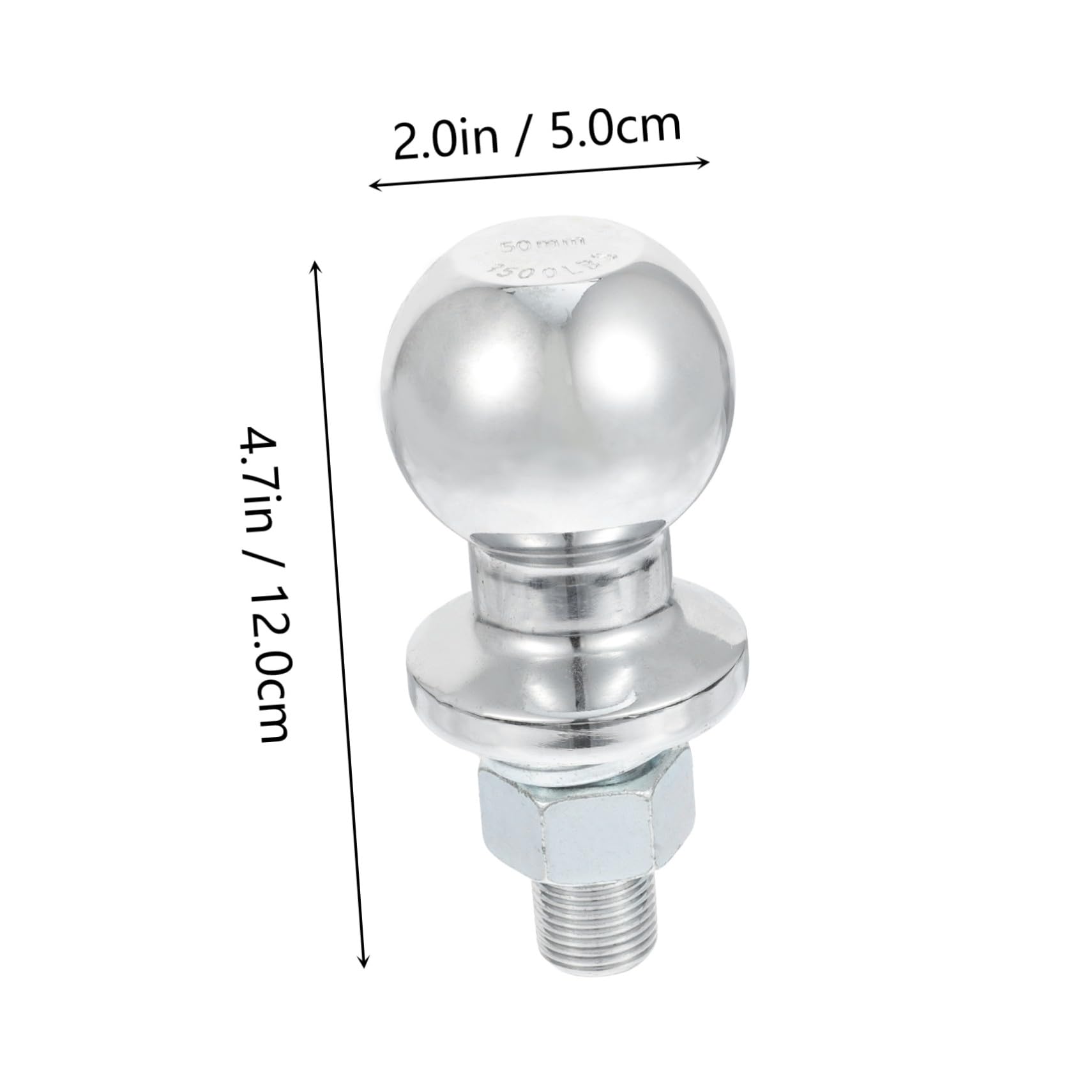 Hemobllo Boule Attelage pour Remorque Boule de Remorquage Standard de Rechange pour Attelage Automobile