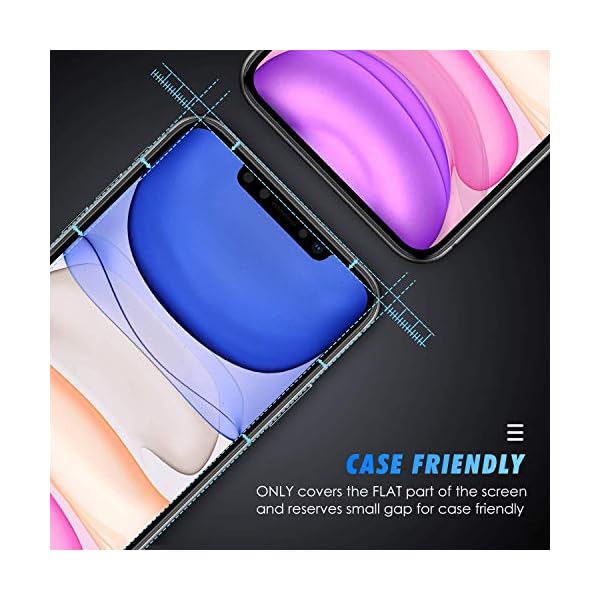 SPARIN Protector de Pantalla Compatible con iPhone 11 y iPhone XR, 3 Piezas - Imagen 5