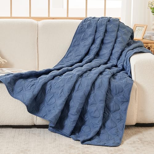 Image of Litanika Oversized King Quilt Bedding Set, 128x120 Inch Super King Ocean Blue Comforter Bedspreads Lightweight Bed Coverlets Boho Bedding Cover Decor All Season,3 Pieces (1 Quilt & 2 Pillowcases)