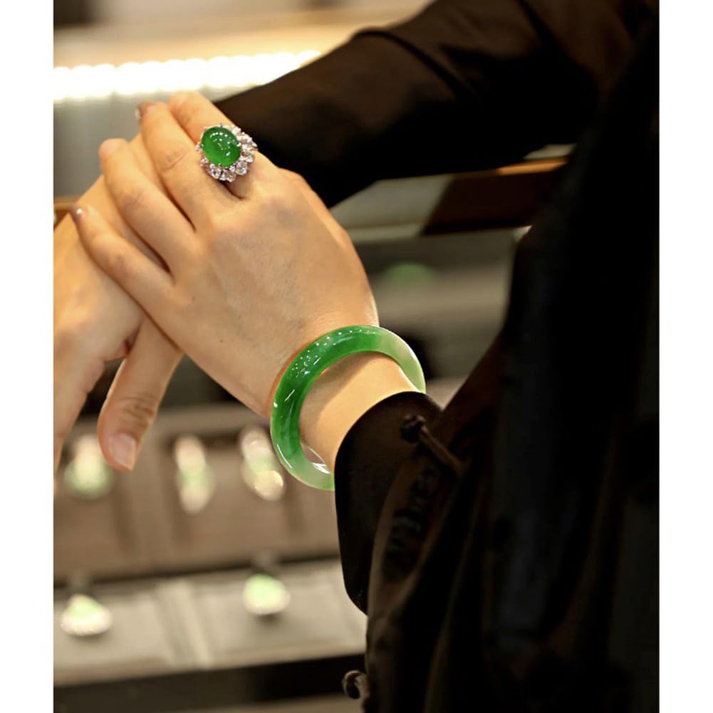 Bracciale in giadeite con smeraldo Myanmar per donna Bracciale con perline per uomo Buona fortuna Ricchezza Prosperità Bracciale unisex