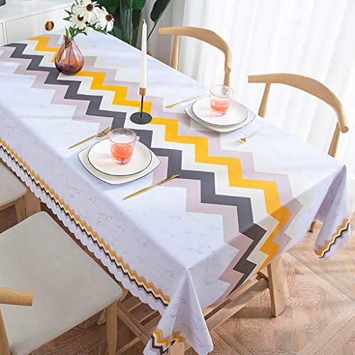 XQLSRJ Elegante y Lujoso Decorativo for El Hogar Easy Wipe Clean Mantel De PVC Mantel Limpiable Calidad Rectangular Resistente Al Agua Mantel for Mesa De Niños, 5 Colores