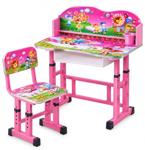 Image of Study Table and Chair Set for 5-12 Year Kids(Height Adjustable)