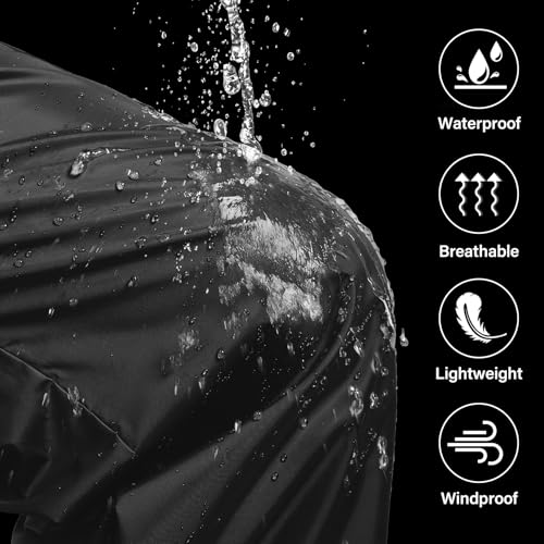 Men's Rain Pants Full Zip Waterproof Rain Over Trousers Lightweight Windproof for Outdoor Hiking Golf Work3