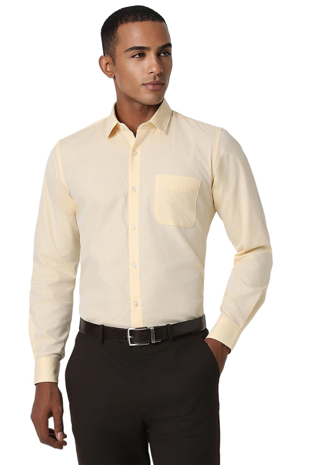 peter england Men's Premium Solid Full Sleeve Slim Fit Shirt | Wonder Fabric | Cotton Rich | Premium Dobby-picture-16