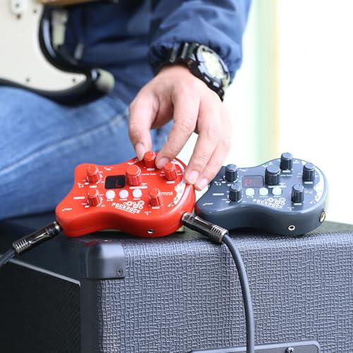 Jemora PockRock Guitare portable Multi-effets Processeur Pédale d’effet 15 types d’effets 40 rythmes de batterie Fonction de réglage avec adaptateur secteur - Les Beatles, Paul McCartney, John Lennon, RIngo Starr, George Harrison Jemora PockRock Guitare portable Multi-effets Processeur Pédale d'effet 15 types d'effets 40 rythmes de batterie Fonction de réglage avec adaptateur secteur – Image 4