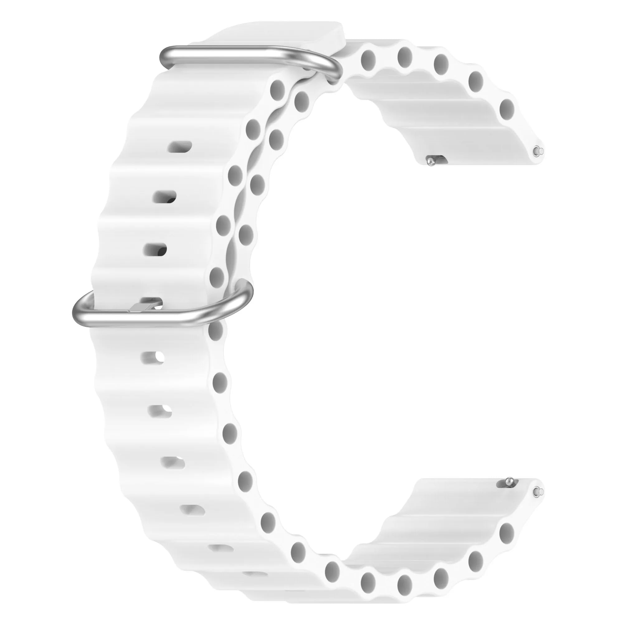 DHIMAHI 22mm Replacement Sport Strap Band For Dizo Watch2 Sport,Moto 2ND Gen46mm,Garmin Fenix Chronos/Vivo Active4/Fast Track Reflex Smart watch,Soft Silicone Belt Straps For Men Women (White) (B0CVQXFZLQ) Amazon Price History, Amazon Price Tracker