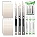 FOSHIO 3pcs Cutter Professionnel Retractable 9mm + 30pcs Lames de Rechange, Cutter de précision