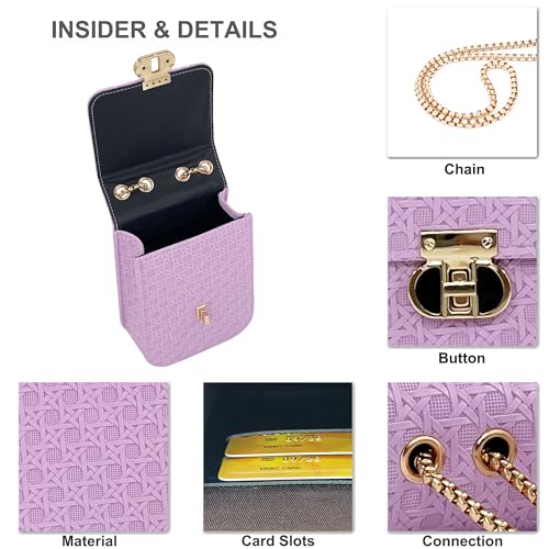 Mini Cell Phone Shoulder Purses for Women Woven Small Golden Chain Crossbody Bags4