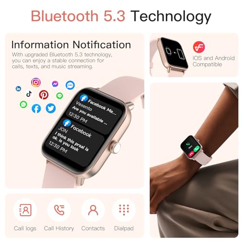 Trunsif IDW19 Smart Watch For Men Women (Answer/Make Calls) 1.8 Inch Touch Screen Fitness Tracker thumb #1