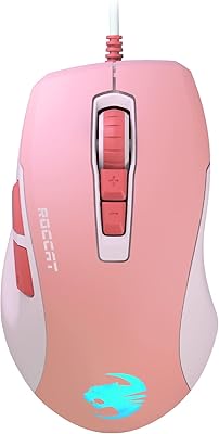 ROCCAT ゲーミングマウス Kone Pure Ultra 有線 PVC コーラルブルーム/ピンク 光学式/16K/サイドボタン/軽量66.5g/FPS RGB Windows 7以降 【日本正規代理店品】