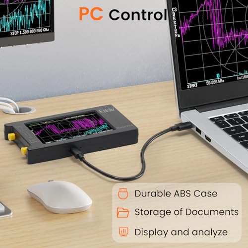 Image of Upgraded NanoVNA-H4 Vector Network Analyzer V4.3, Elikliv 10KHz-1.5GHz HF VHF UHF Antenna Analyzer Measuring S Parameters, Voltage Standing Wave Ratio, Phase, Delay, Smith Chart, 4 inch Screen