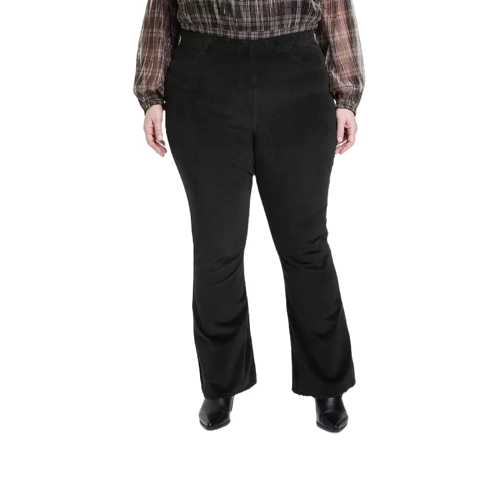 Knox Rosewomens Plus Size High Rise Corduroy Flare Pants 14w