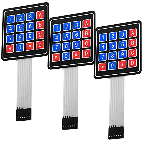 AZDelivery 3 x Matriz Keypad 4x4 colección Teclado numérico