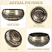 Nepalese Handcrafted Tibetan Singing Bowl Set, 7.87 Inch Ancient Symbols Meditation Bowl, Brass Rattle Material with Mallet, Cushion, Washers for Yoga, Relaxation, Spa
