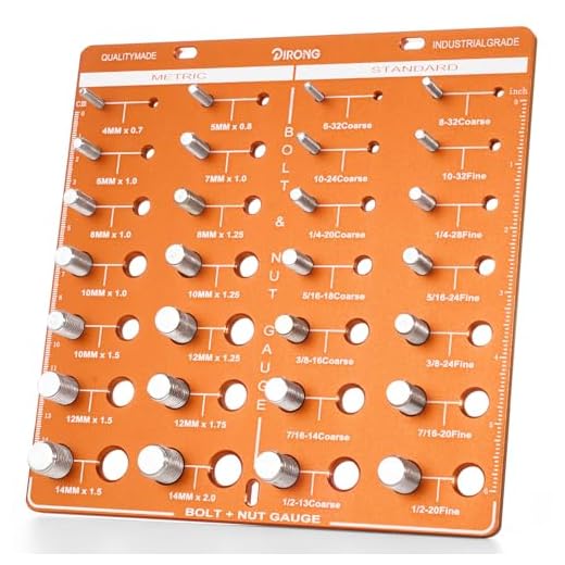 Professional 28 Sizes Nut and Bolt Thread Checker, Premium14 Metric & 14 Standard Identibolt, Accurate Thread Gauge with Centimeters and Inches Scales on Both Sides