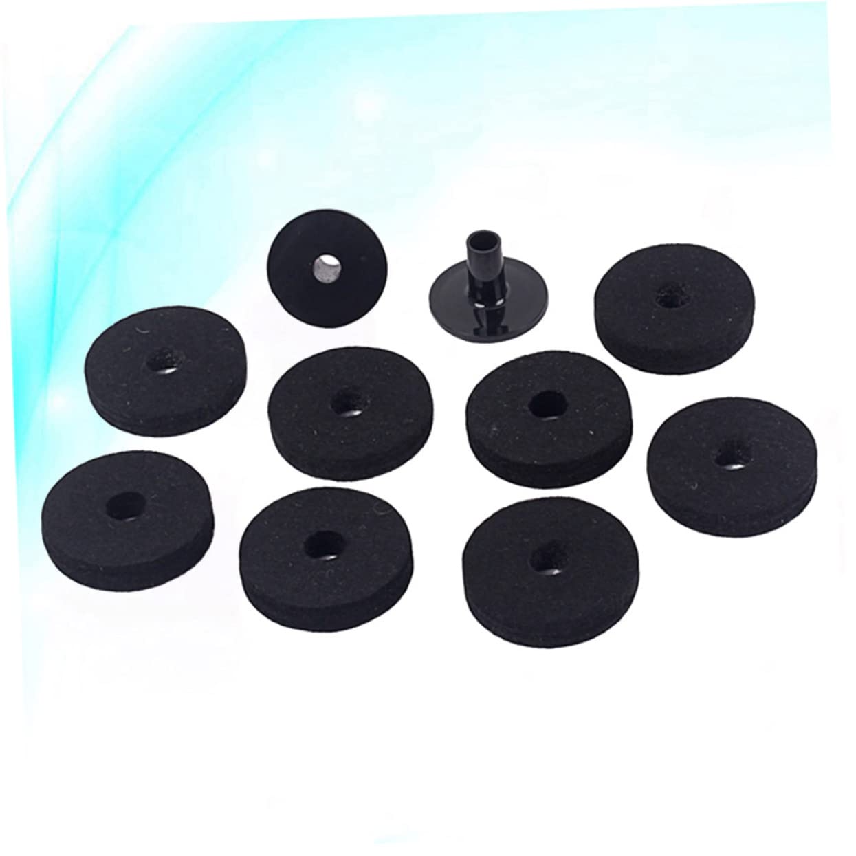 FAVOMOTO 8 Pcs 50mm Drum Practice Pad Strap Button Felt Washers 2 Pcs Cymbal Sleeve Base for Snare Drum Accessories