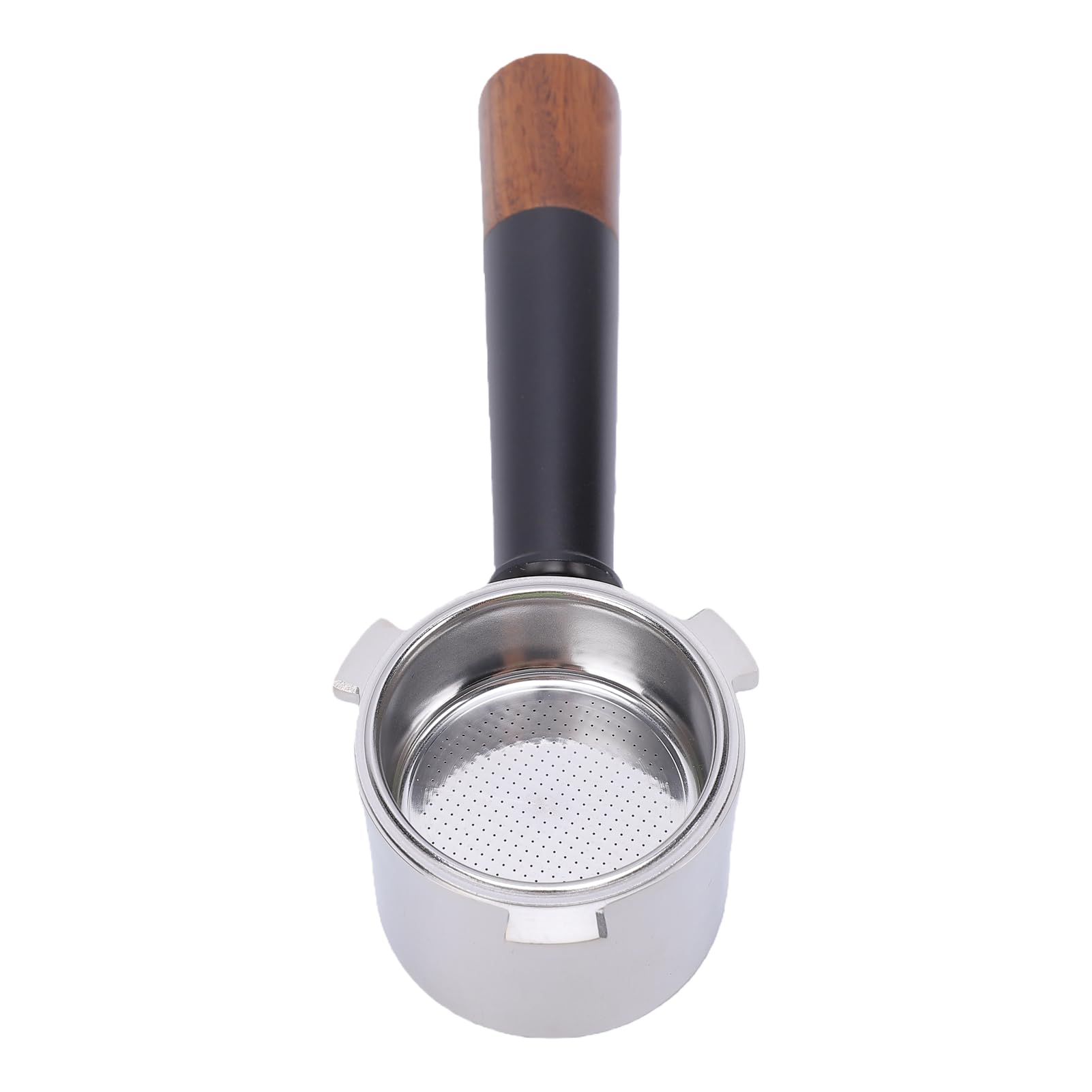XUMIUZIY 51mm Coffee Portafilter with Walnut Handle | Acero inoxidable, Apto para máquinas Uso en casa o cafetería
