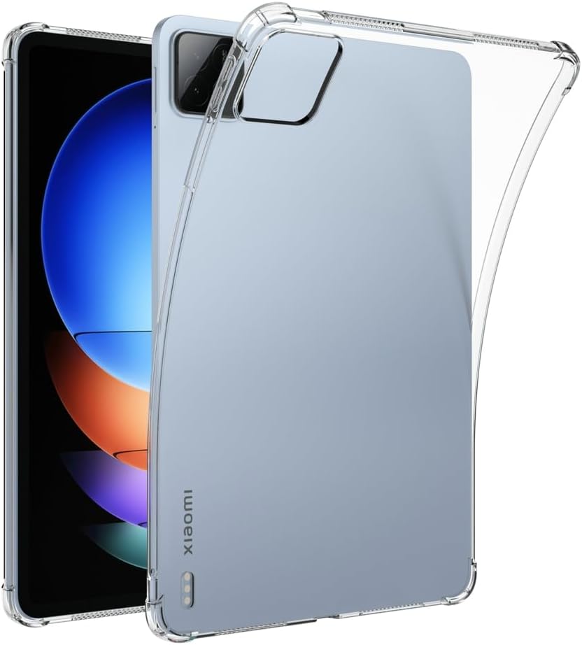 Tablet Clear Flexible Case for Xiaomi Pad 6S Pro 12.4"(2024 Release),Ultra Slim TPU Soft Shell Transparent Cover for Xiaomi Pad 6S Pro(for Xiaomi Pad 6S Pro 12.4")