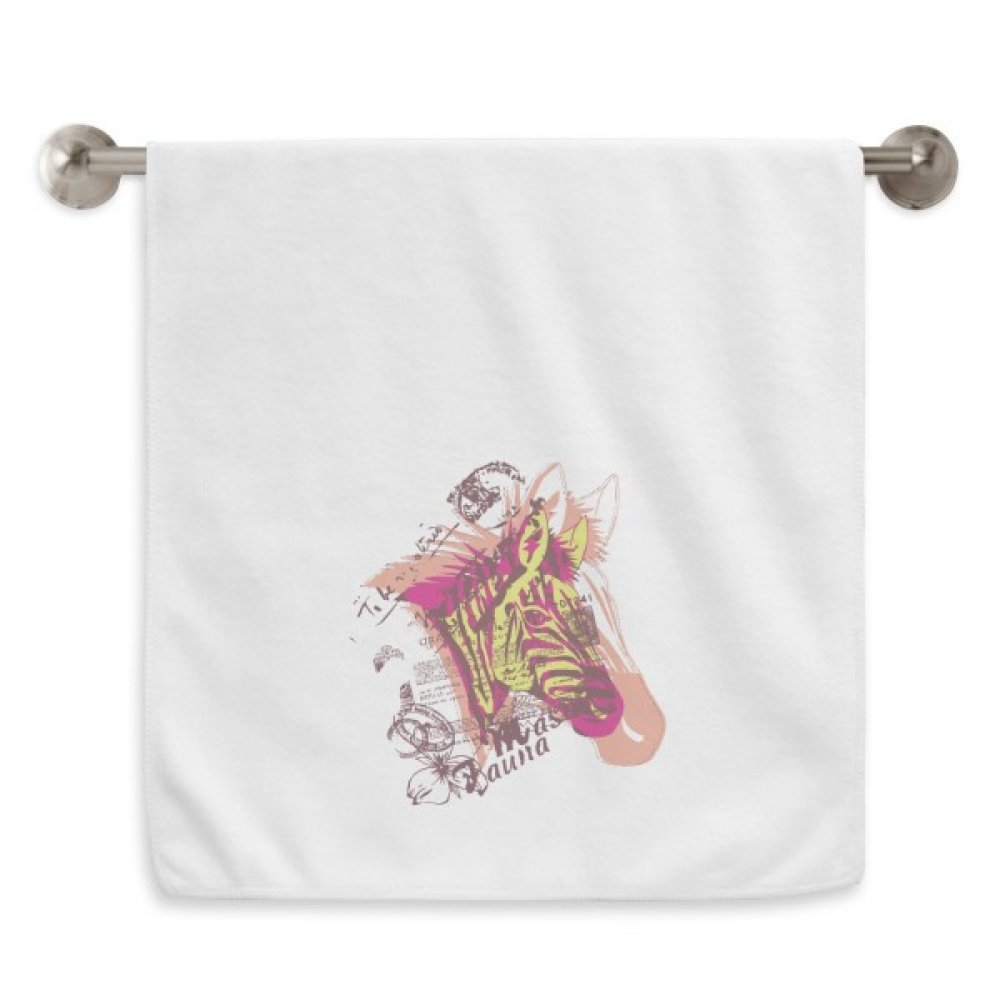 Serviettes moelleuses motif zèbre et diadème rose de qualité