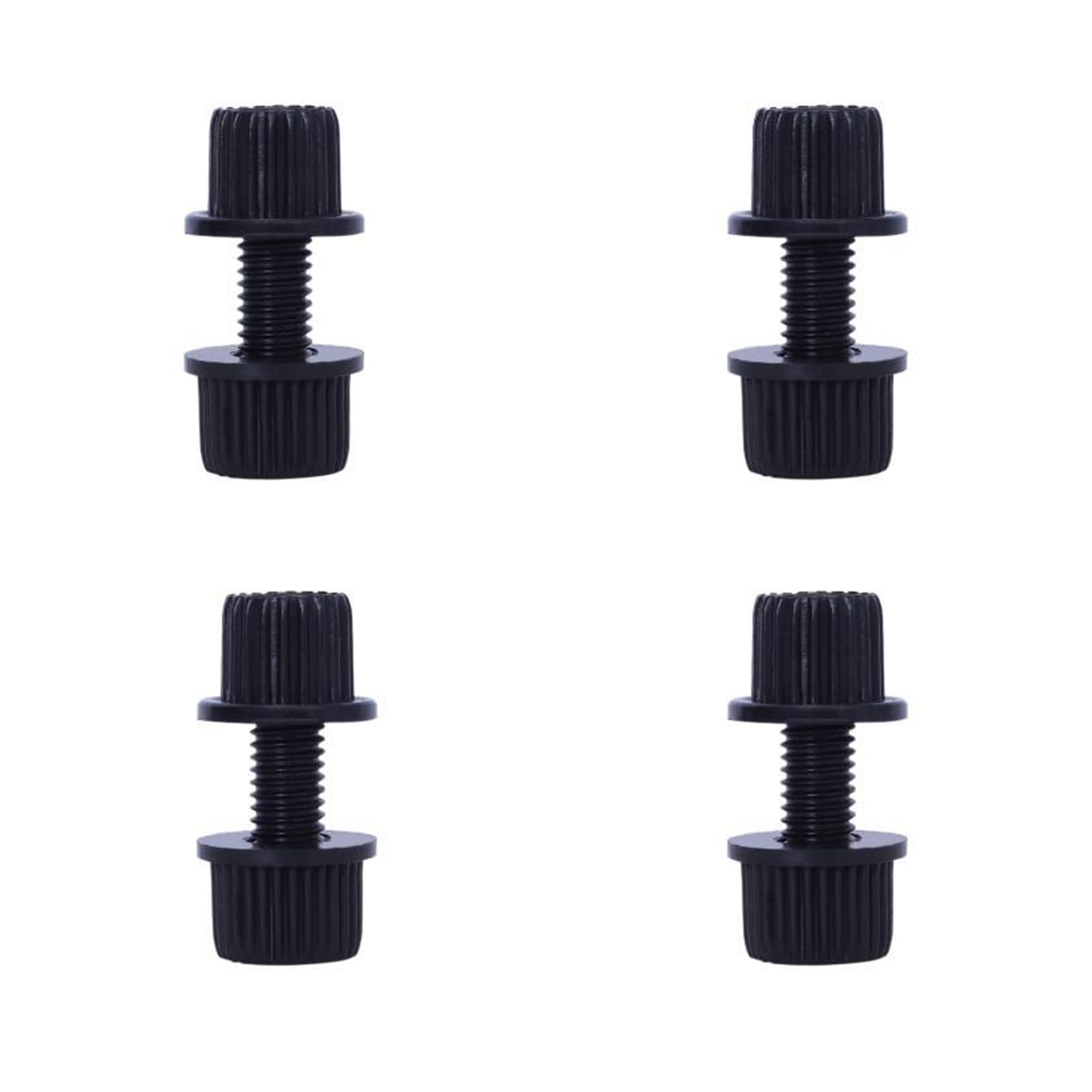 BANYUP Convenient Motorcycle License Plate Screw Set Sturdy Nylon Fasteners Reliable Nylon License Plate Fasteners 4pcs/Set Nylon Screws for License Plates