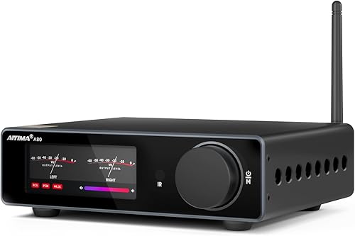 AIYIMA Amplificador Bluetooth A80 DAC estéreo HiFi receptor de audio para el hogar con PFFB 2.0 canal Hi-Res clase D amplificador de potencia con