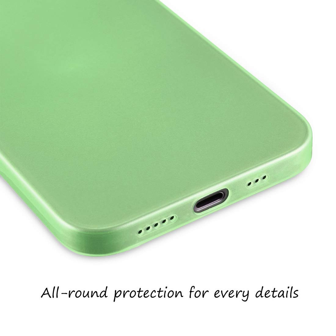 Doupi UltraSlim Custodia Per IPhone 12 Pro / IPhone 12 (6,1'') | Cover Satinata Fine Matt Semi-Trasparente | Leggera E Anti Graffio | Verde