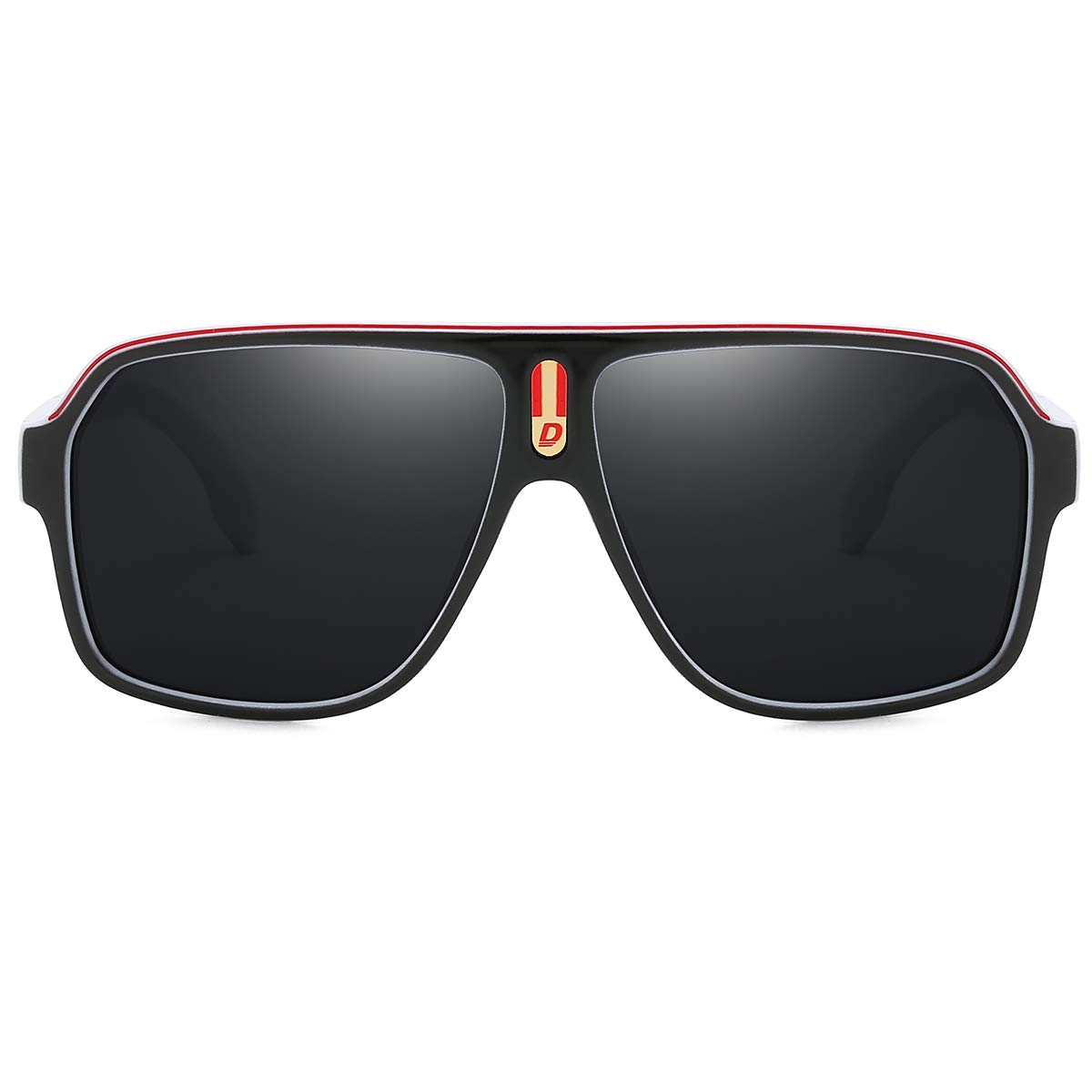 DUBERY Mens Oversized Aviator Sunglasses Classic Large Polarized Lens Shades D103