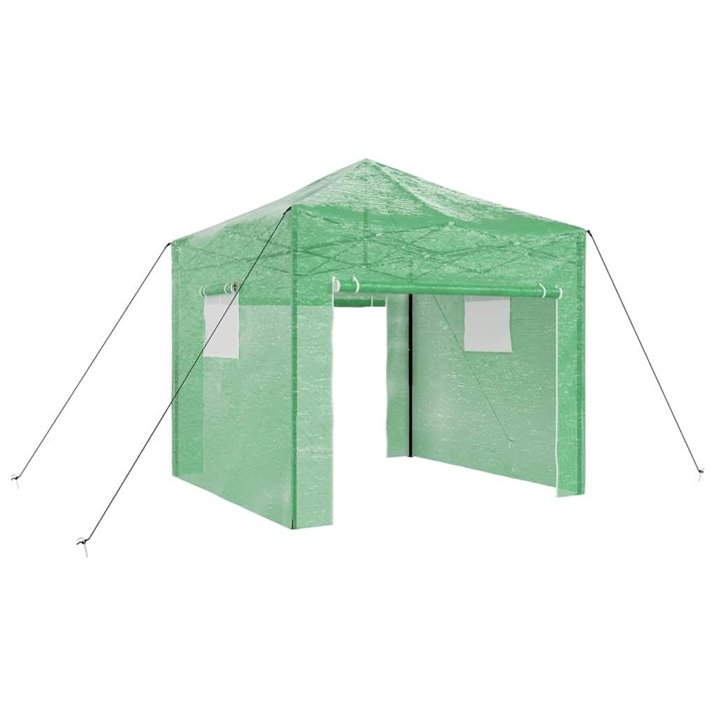 Szklarnia pop-up 290 x 290 x 315 cm, składany domek foliowy do ogrodu, namiot roślinny z żelazną ramą i pokrywą PE