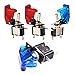 GTIWUNG 4 Pezzi LED Blu & Rossa Interruttore a levetta, LED Luci ON/OFF Switch 20A/12VDC, SPST ON-OFF 2 Posizioni 3 Terminali Interruttore a Bilanciere con Impermeabile Copertura, Rocker Toggle Switch
