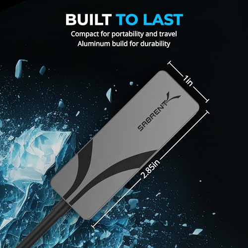 Image of SABRENT USB 3.0 to 2.5 Gigabit Ethernet Adapter - USB-A to 2.5GbE Network Adapter, Aluminum Housing, Plug-and-Play, Backward Compatible with 10 /100 /1000 /2500 Mbps, Bus Powered (NT-UA25)