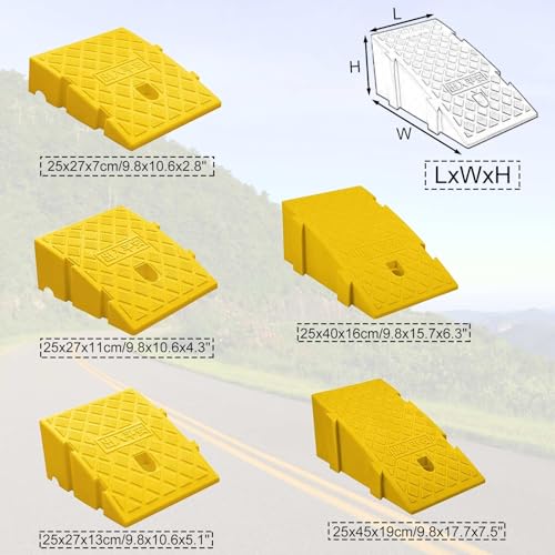 Rampas de plástico para vehículo naranja 7.5 pulg miniatura 7