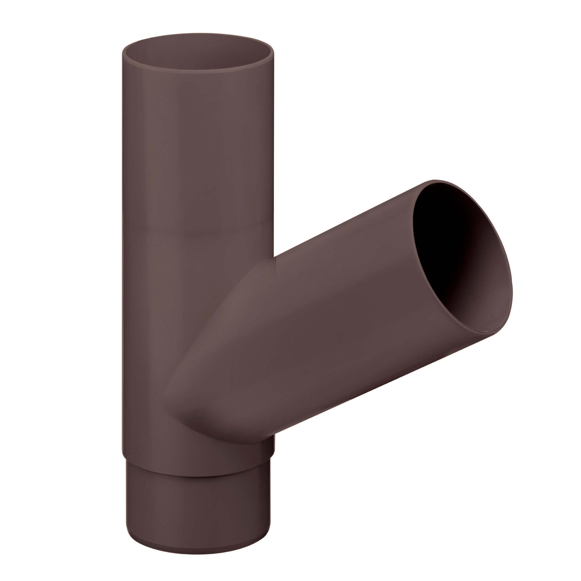 Tubo Pluviale INEFA PVC 200 Cm X 100 Mm - Marrone Scuro, Made In Germany, Per Grondaie