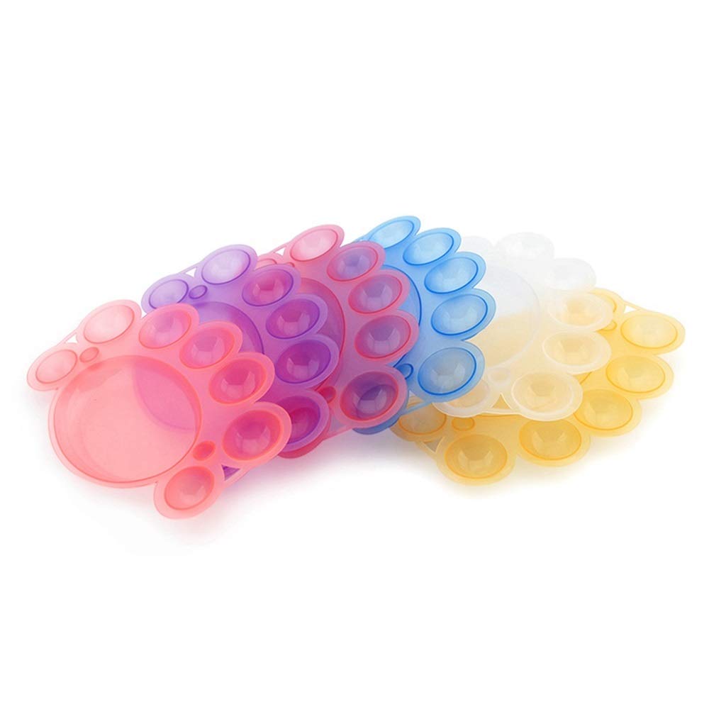 Rolabling6 pcs Nail Art Dappen Dish Nail Art Polish Color Mixing Palettes Manicure Tool