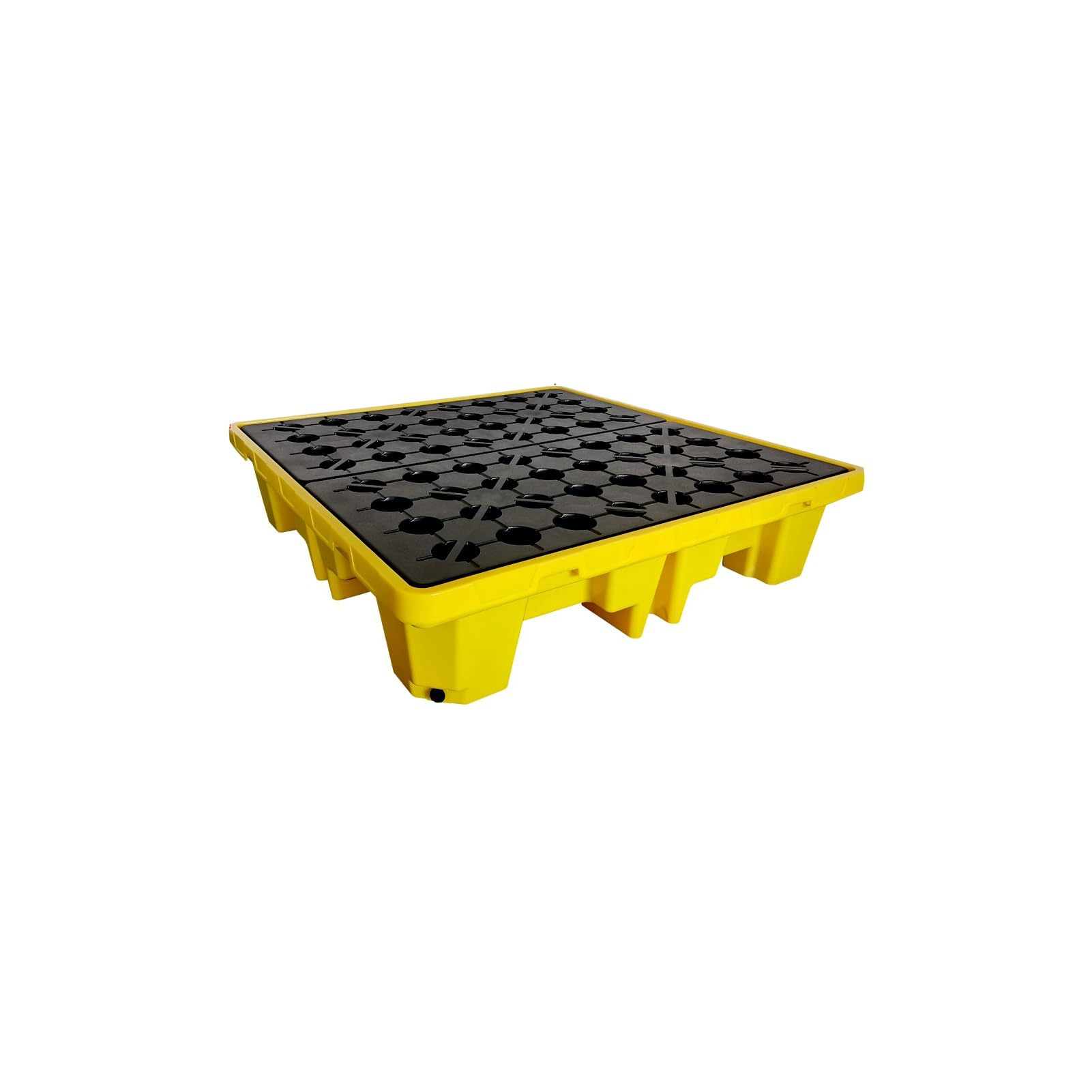 JKJZSALJ Durable Chemical Spill Containment Tray,Plastic Drip Pallet For Labs, Essential Secondary Containment Solution For Safe Handling & Spill Prevention,Yellow,72x72x16cm