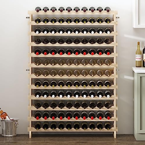 sogesfurniture Range Bouteille Vin Étagère à Bouteille en Bois Porte-Bouteilles Casier à...
