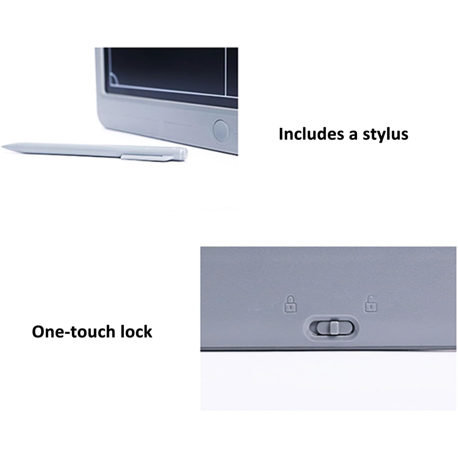 Tablica do treningu taktycznego LCD 15", taktyczna tablica do znaków, elektroniczna tablica taktyczna do piłki nożnej, z wyłącznikiem eliminującym/blokady jednym dotknięciem i długopisem, do