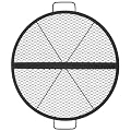 IDEALHOUSE 36'' x-Marks Fire Pit Grill Grate,Round Foldable Cooking Grate,Heavy Duty Campfire BBQ Grill Grid with Handle,Fire Pit Accessories for Outside Cooking & Party