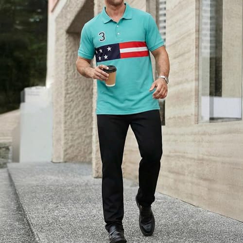 Image of Men's Polyster Stretchable Polo T-Shirts Half Sleeves Regular Fit T-Shirt for Everyday Wear