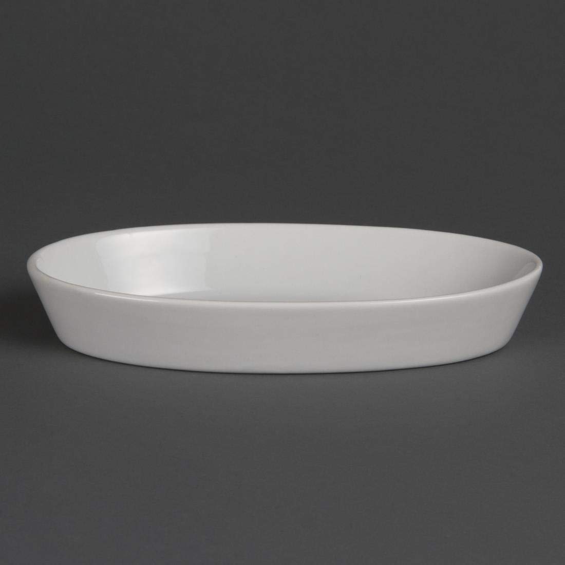 Olympia Whiteware Oval Sole Dishes 195X 110mm Porcelain Serving Plates 6pc