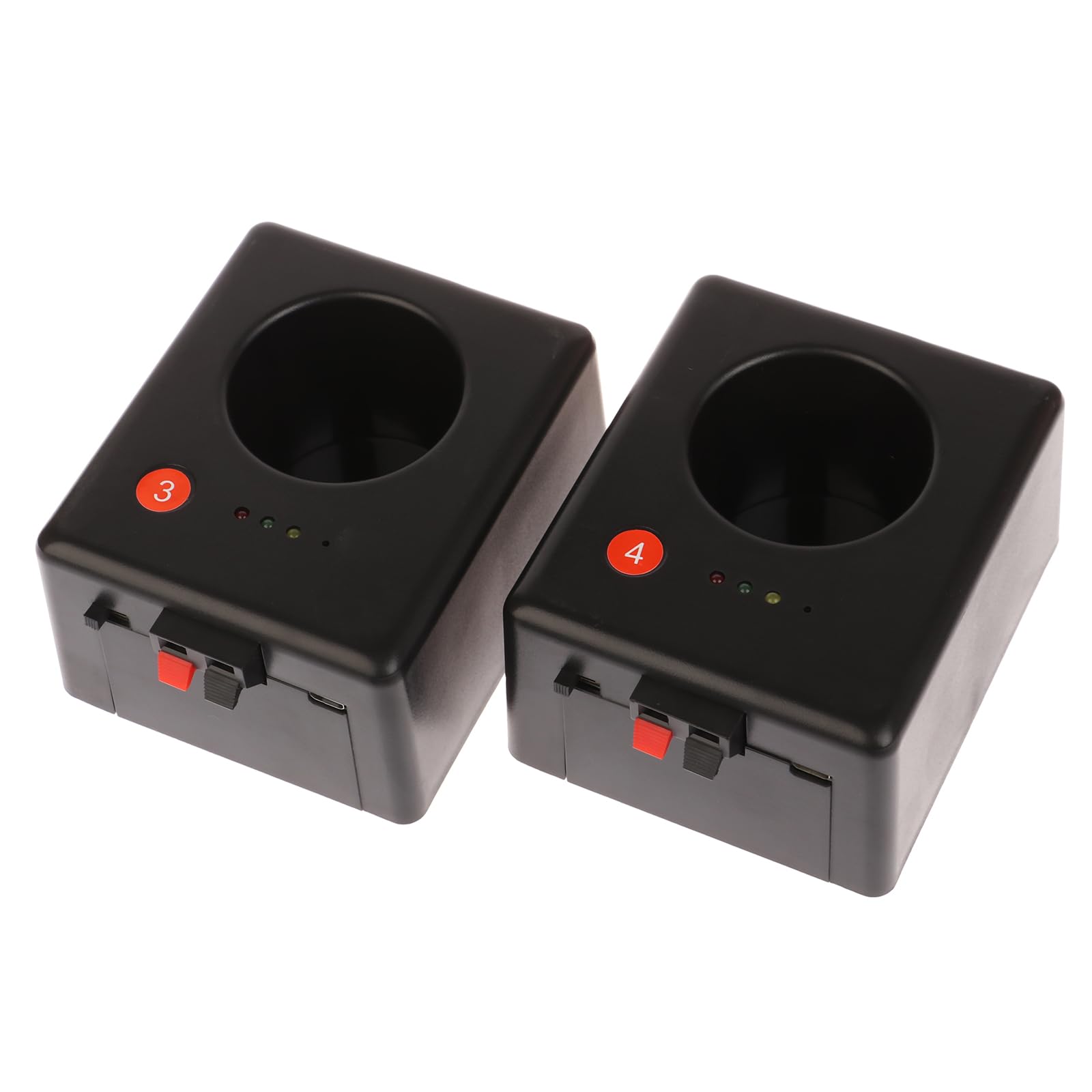 Set di 4 mini macchine piro senza fili, fuochi d'artificio a fontana fredda, cassaforte per interni, riutilizzabili, con telecomando per feste DJ.