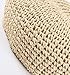 Straw Beret Solid Plain Flat Top Woven Berets Fashion French Style Painters Hat Cap, Beige