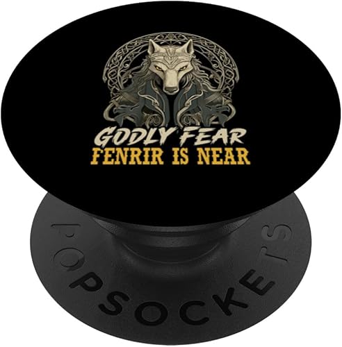 Fenrir Wolf Viking Scandinavian Pride Norsemen Odins Wolf PopSockets Standard PopGrip