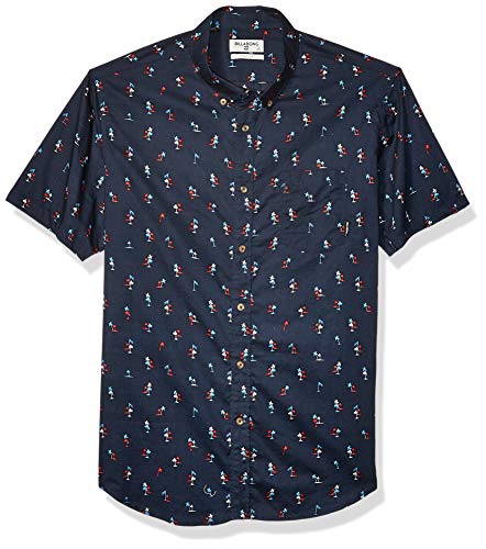 Billabong Men's Sundays July Short Sleeve Woven Shirt, Navy, L