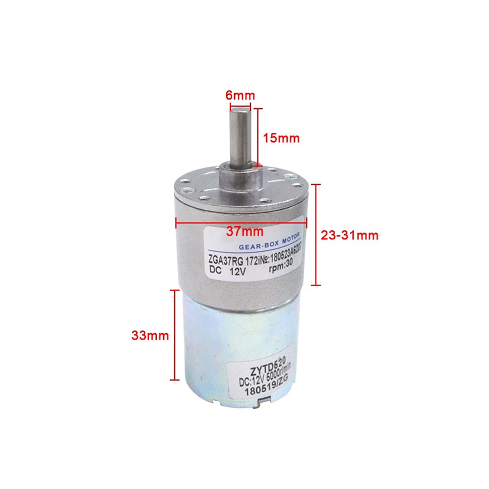 Amazon.com: GRASAKY Model Geared ZGA37RG ZYTD520 DC Motors, 12V