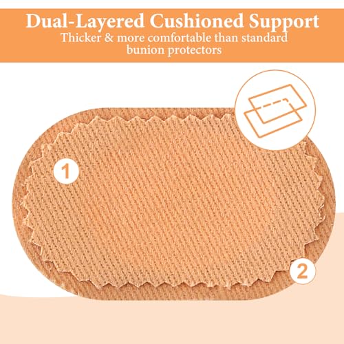 Image of 18 Pcs Bunion Cushions Pads, Self-Adhesive Protector Patches Bunion Pain Relief Pads to Wear with Shoes Foot Callus Patches Foot Blister Pads Guards Protect Feet for Men and Women