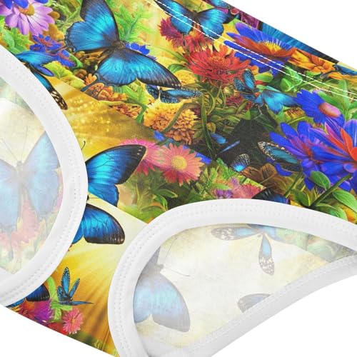 Joisal Cotton Toddlers Underwear Floral Vibrant Colorful Butterflies Sun Panties for Girl Aesthetic Kids Briefs Undies 2t4