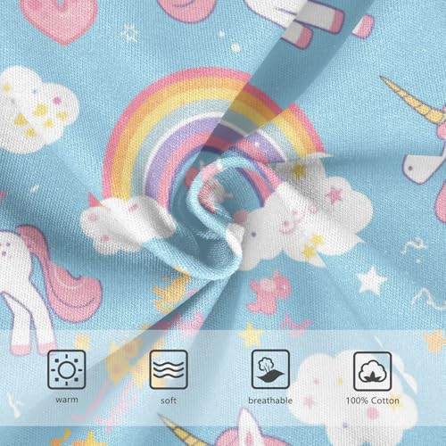 Wusikd Cute Unicorns Rainbows Boys' Underwear Cotton White Stars Clouds Boys Briefs Soft Toddler Underwear 2T3