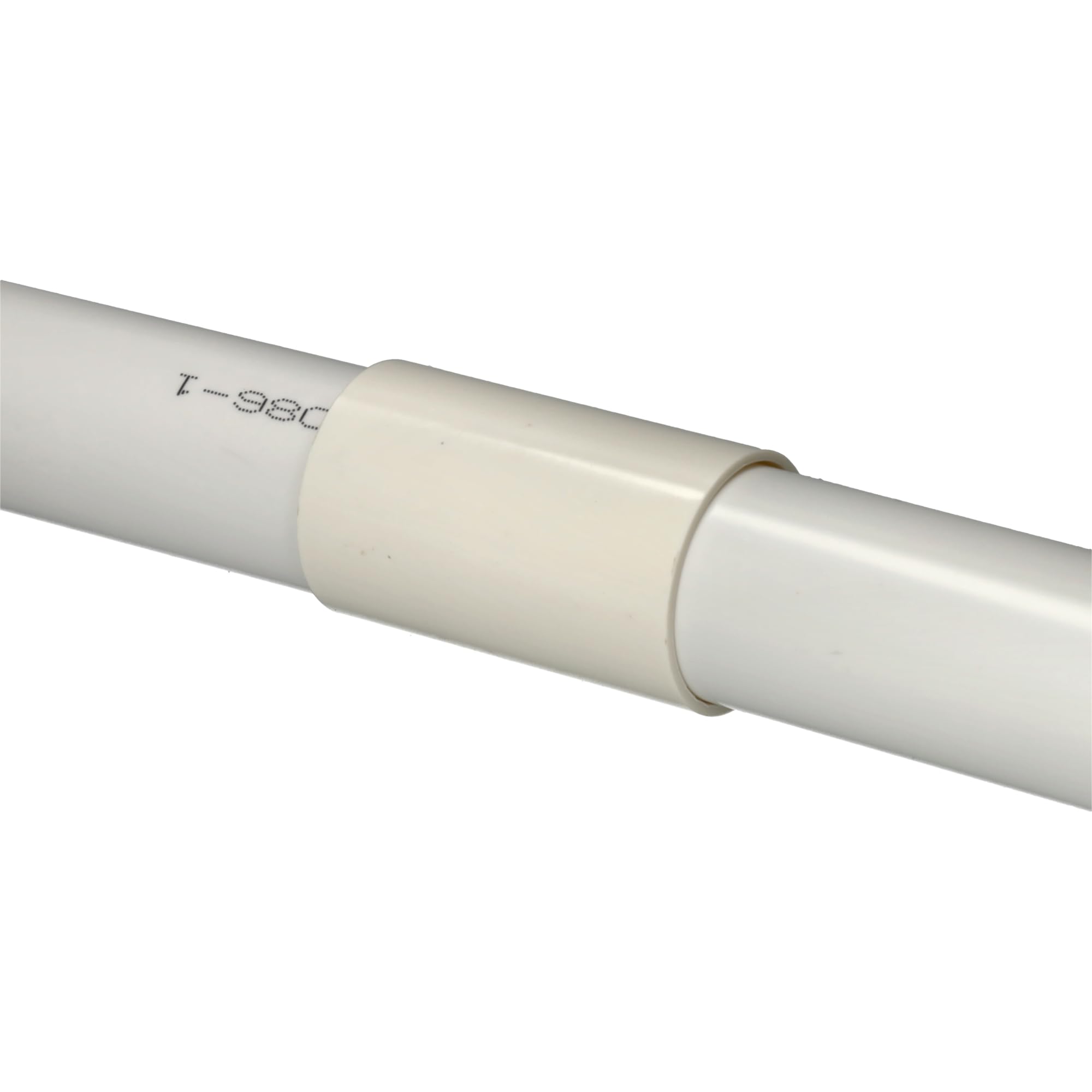 Jandei - Lot de 10 tubes pour câbles PVC rigide blanc longueur 1 mètre diamètre 32 mm. Gaine de câble avec agrafes de fixation, manchons et courbes de raccordement.
