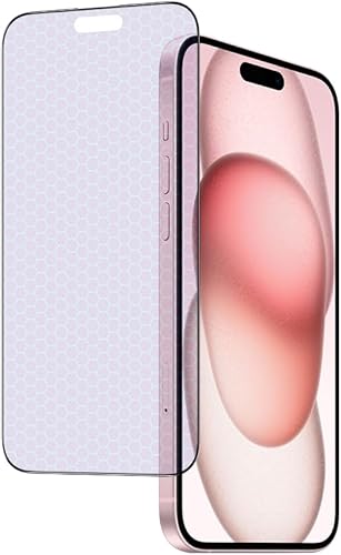 PERFECTSIGHT - Protector de pantalla de zafiro antideslumbrante y antiluz azul para iPhone 15 Pro Max de 6.7 pulgadas, protección ocular de vidrio